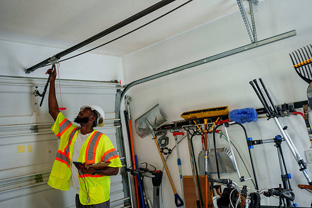 Professional Garage Door Panel Replacement technician working in Lake Linden, MI